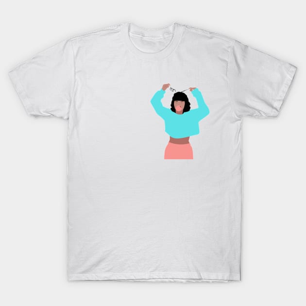 80S Bubble Gum Pastel Girl Art T-Shirt by Lilmissanything